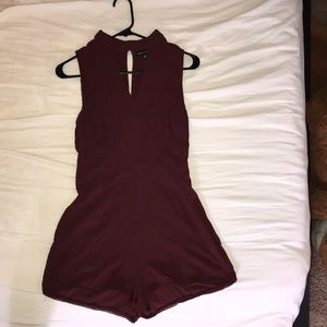 Burgundy Romper